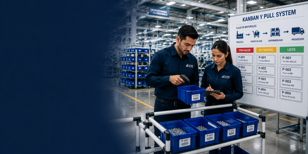 Aplicación de Kanban y Pull System para controlar el flujo de materiales e inventarios en una planta industrial