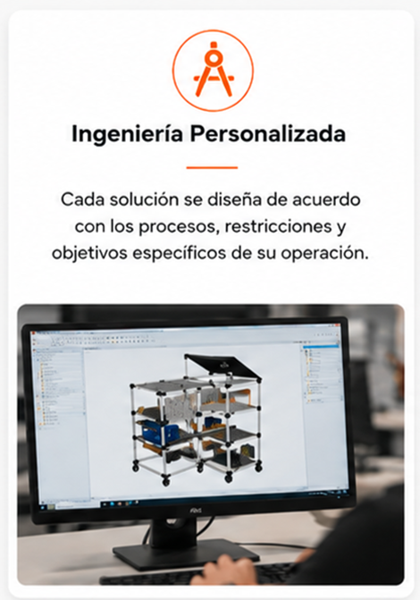 Lean Solutions diseña soluciones industriales completas integrando ingeniería personalizada, infraestructura modular, implementación integral y suministro de componentes industriales.