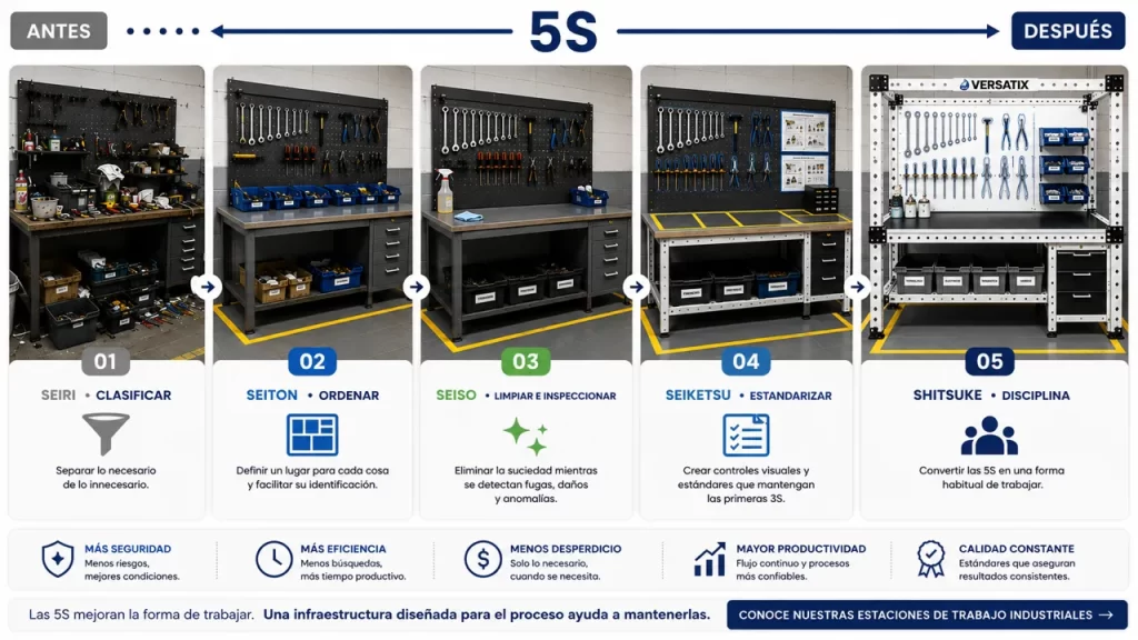 Metodología 5S aplicada a un puesto de trabajo industrial