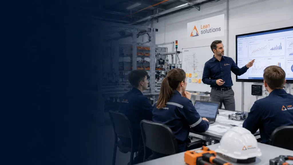 Capacitación industrial de Lean Solutions con análisis de datos, Lean Manufacturing, Six Sigma, TPM e inteligencia artificial aplicada
