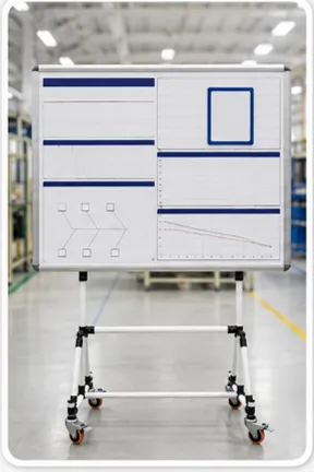 Fabricación de tableros de gestión visual personalizados, durables y aptos para escritura