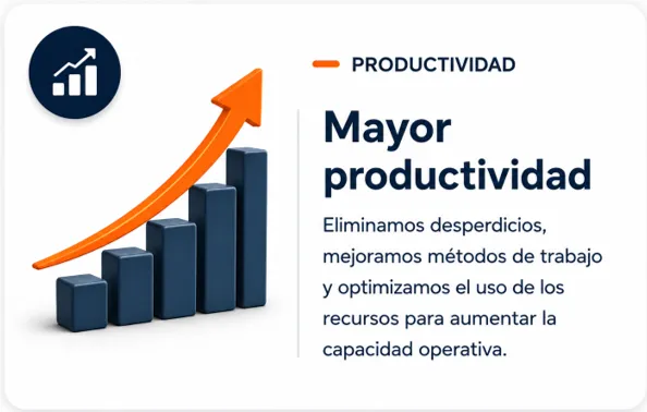 Mayor productividad industrial mediante eliminación de desperdicios y optimización de recursos