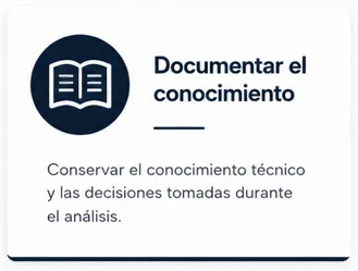 AMEF para documentar el conocimiento técnico y las decisiones tomadas durante el análisis
